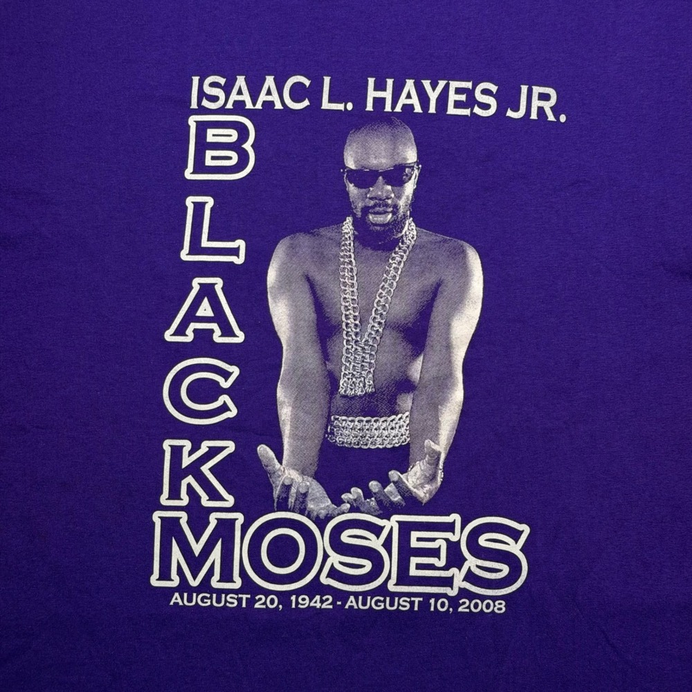 Vintage 2000s Isaac Hayes Shaft RIP memorial tribute music‎ shirt